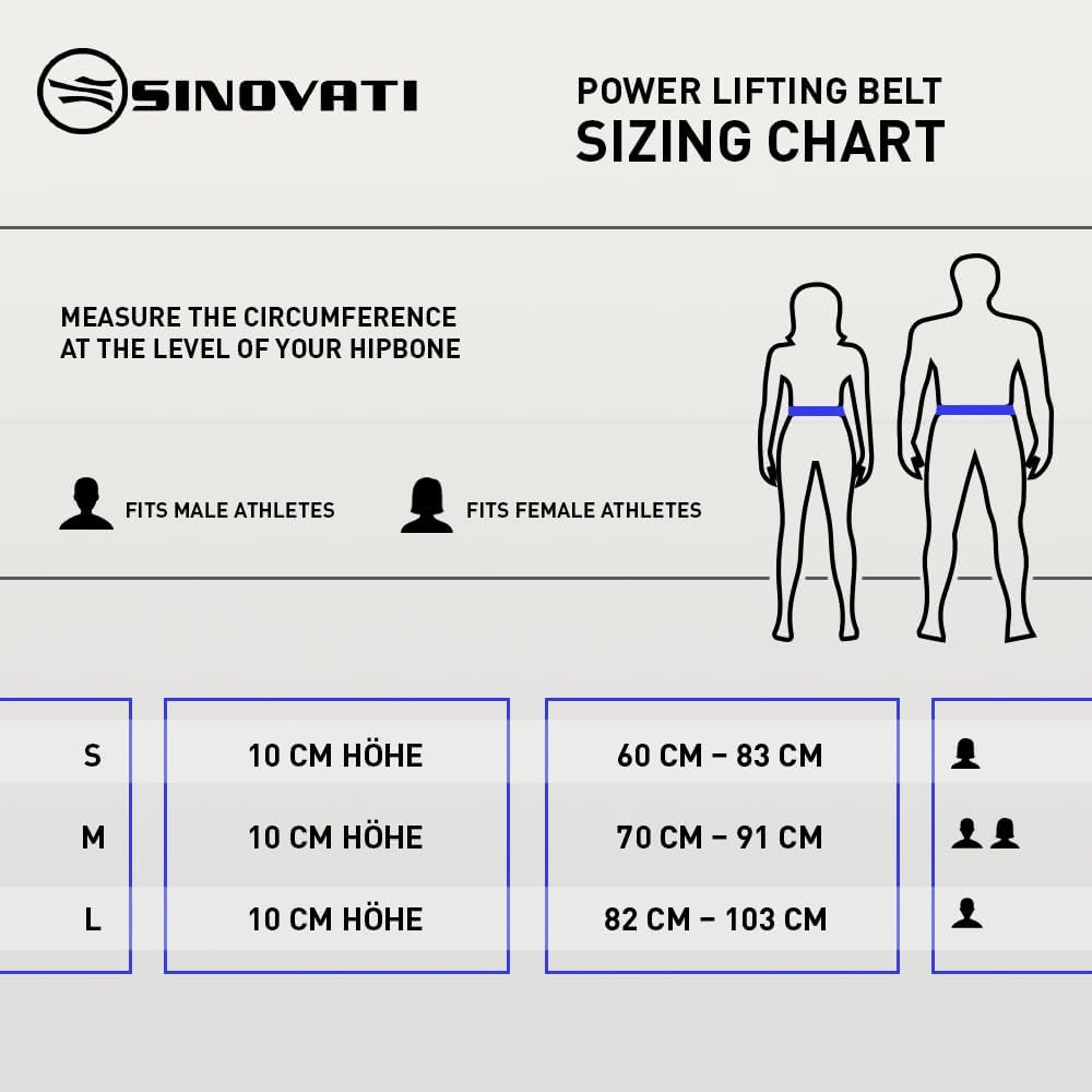 SINOVATI Premium Gewichthebergürtel KDK Gürtel aus Rindsleder mit Schnalle, Weightlifting Lever Belt