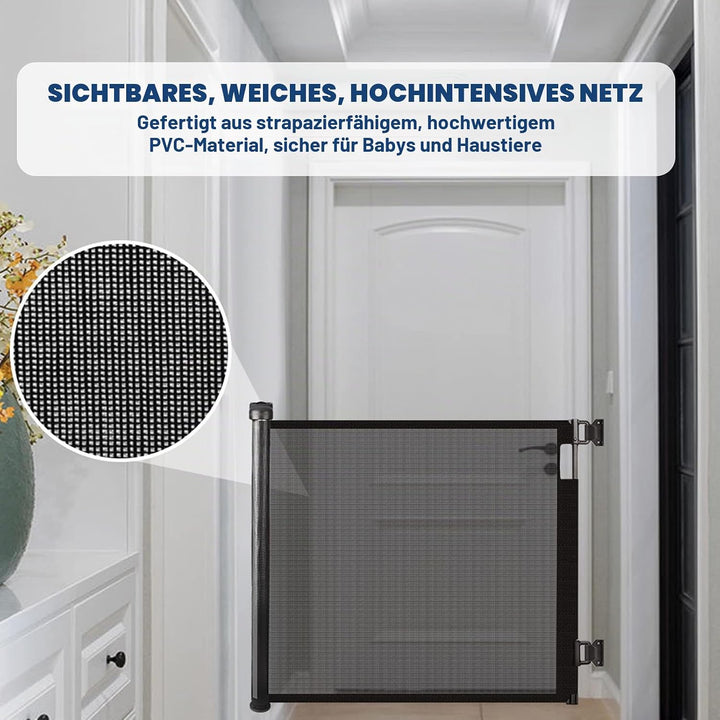 HollyHOME Treppenschutzgitter Ausziehbar 0-180cm, Extra Breit Babygitter, Einhandbedienung, Türschut