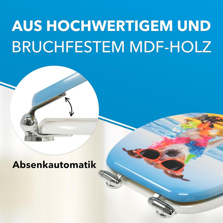 Xonic Design WC-Sitz - Premium Klo-Deckel - Toilettensitz mit Absenkautomatik - hochwertige Klobrill