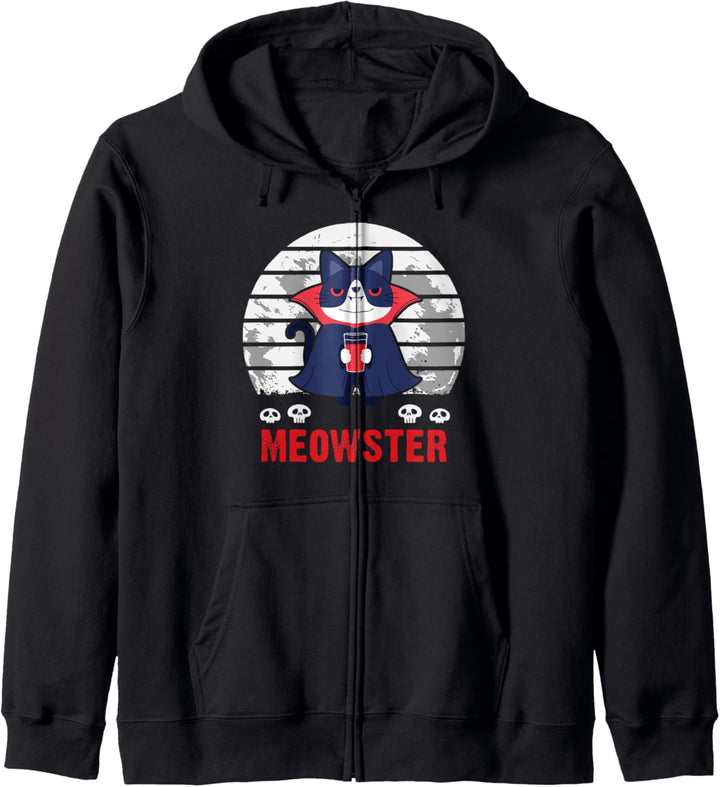 Halloween Katzenmonster, Meowster, Vampirkätzchen Kapuzenjacke