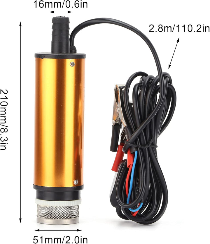DC 24V Kraftstoffförderpumpe Elektrische Tragbare Mini-Aluminiumlegierungsschale Zum Pumpen von Dies