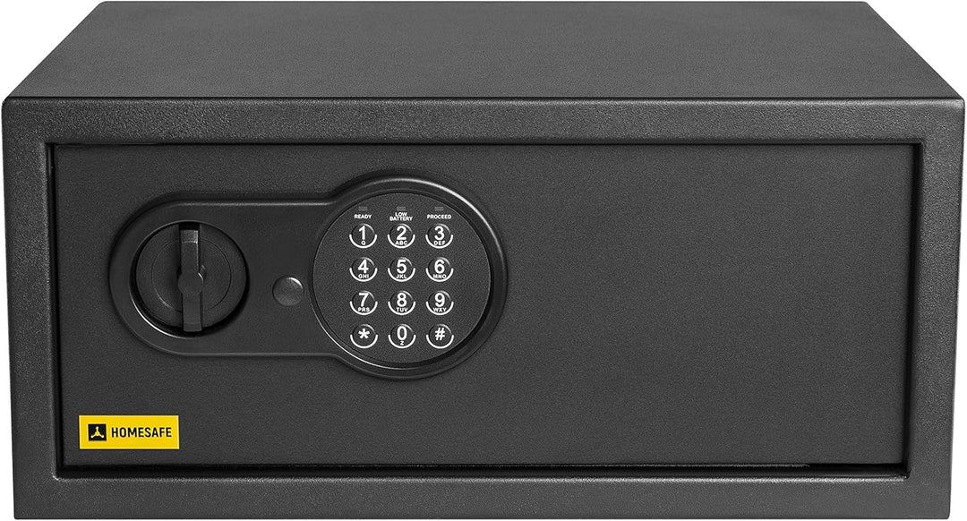 HomeSafe HV24E Möbeltresor mit Elektronikschloss, 20x44x38cm (HxBxT), Digitaler Tresor für Zuhause,