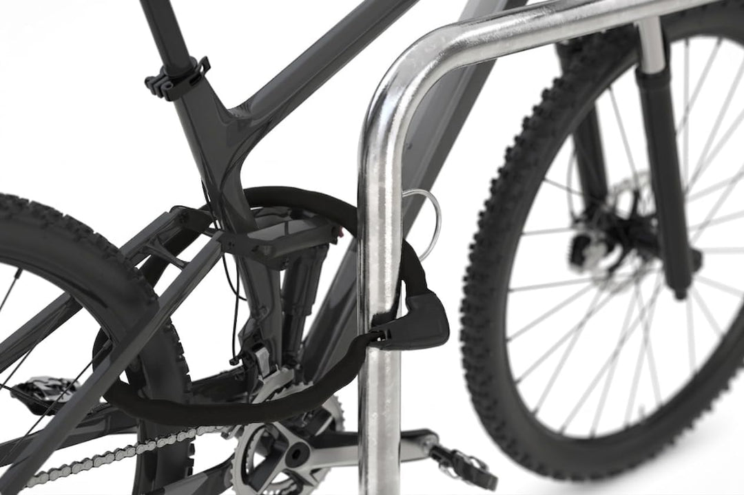 Fahrradanlehnsystem Trust 21 zum Aufdübeln | 1000mm | mit Ringösen | Fahrradständer für 2 Fahrräder