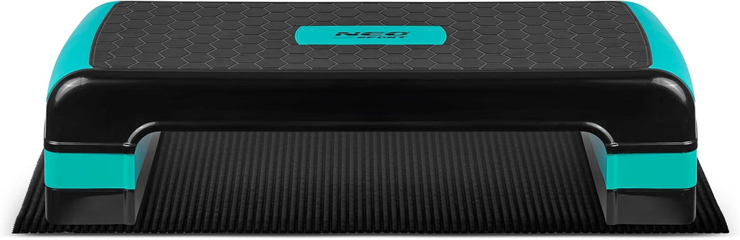 Neosport Aerobic Steppbrett Stepper Step-Bench mit Anti-Rutsch-Matte - Höhenverstellbar Stepbench mi