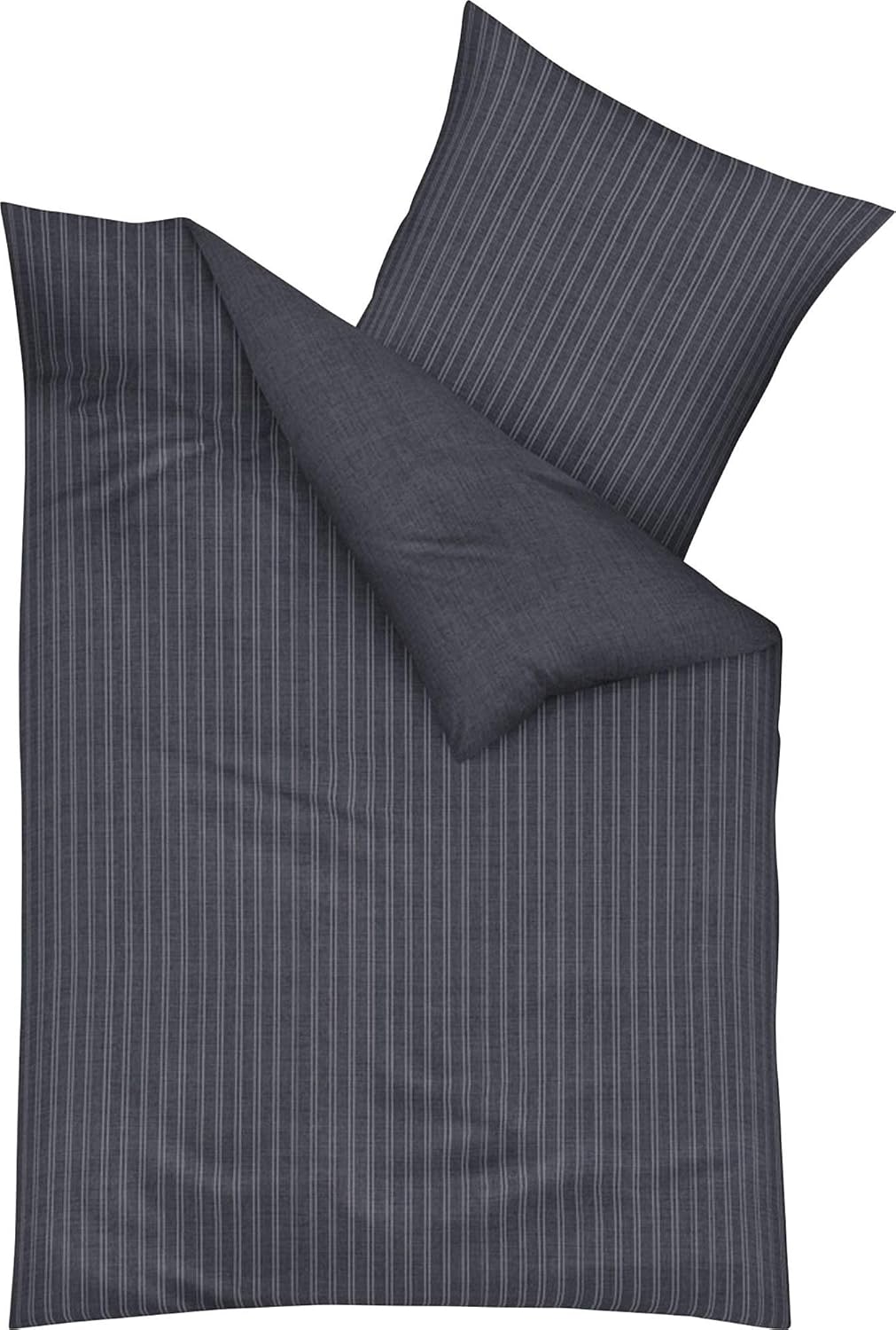 Kaeppel Maco-Satin-Bettwäsche Eternity Combo, 2-TLG. Zinn, 135X200 cm 135 x 200 cm, 135 x 200 cm