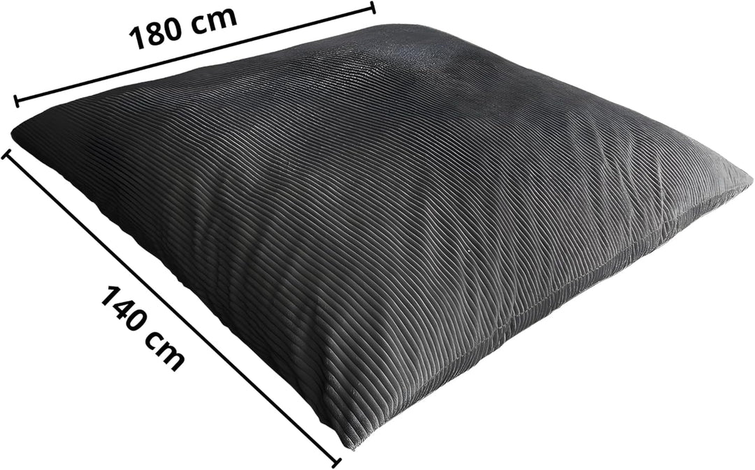 Riesiger Sitzsack XXL für Innenbereich, aus Cordsamt, 180 x 140 cm, weich, bequem und abnehmbar, gro