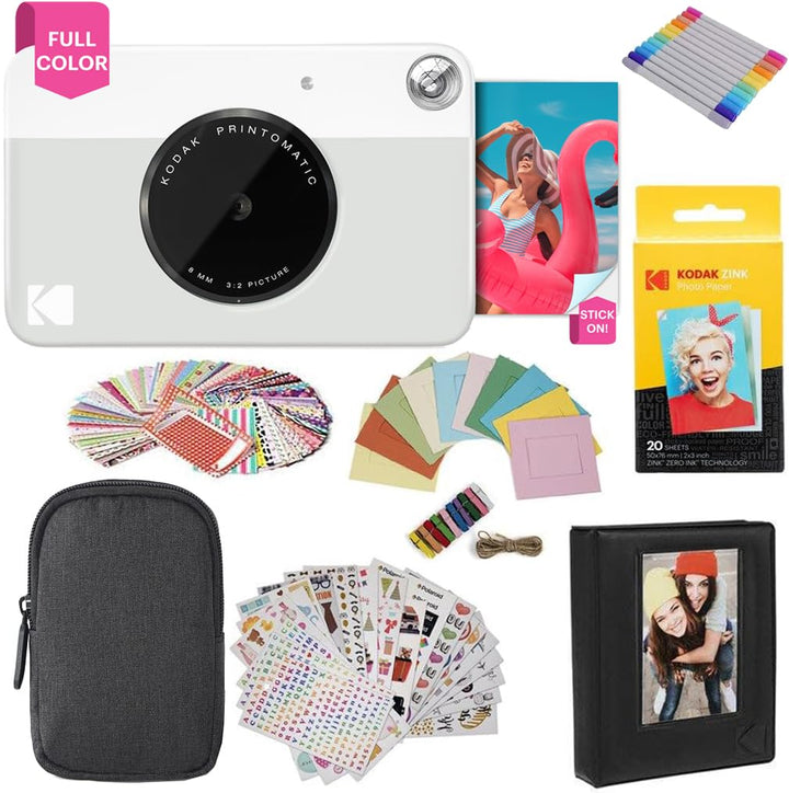Kodak PRINTOMATIC Digitale Sofortbildkamera, Vollfarbdrucke auf Zink 2x3-Fotopapier mit Sticky-Back-