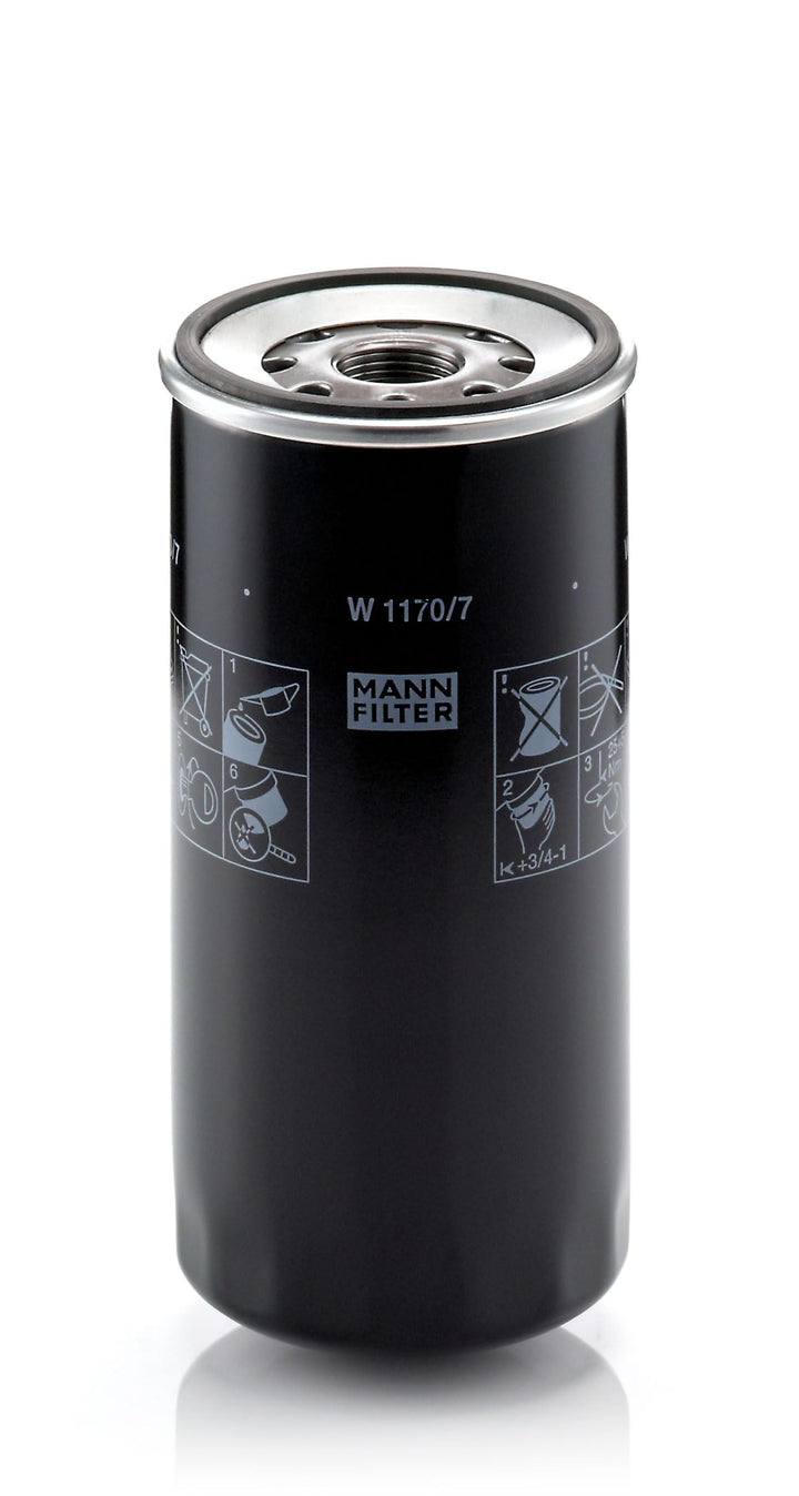 MANN-FILTER W 1170/7 - Schmierölwechselfilter Ölfilter – Für LKW