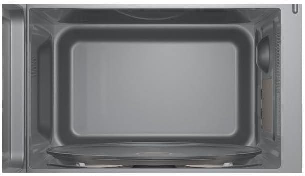Bosch FFL020MS2 Serie 2 Mikrowelle, 26 x 44 cm, 800 W, Drehteller 27 cm, Türanschlag Links, Reinigun
