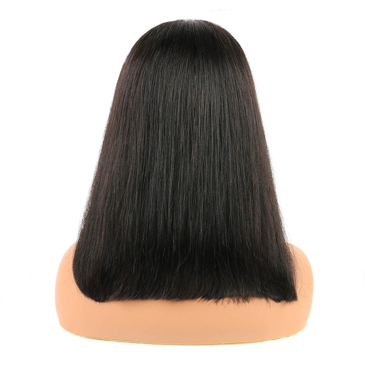 Huarisi 12 inch Short Straight Bob Wigs for Black Women 13x4 Lace Frontal Wig Human Hair Natural Hai