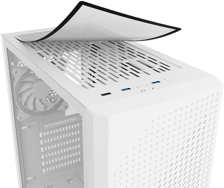 Sharkoon VS9 RGB Midi ATX PC Gehäuse, weiss