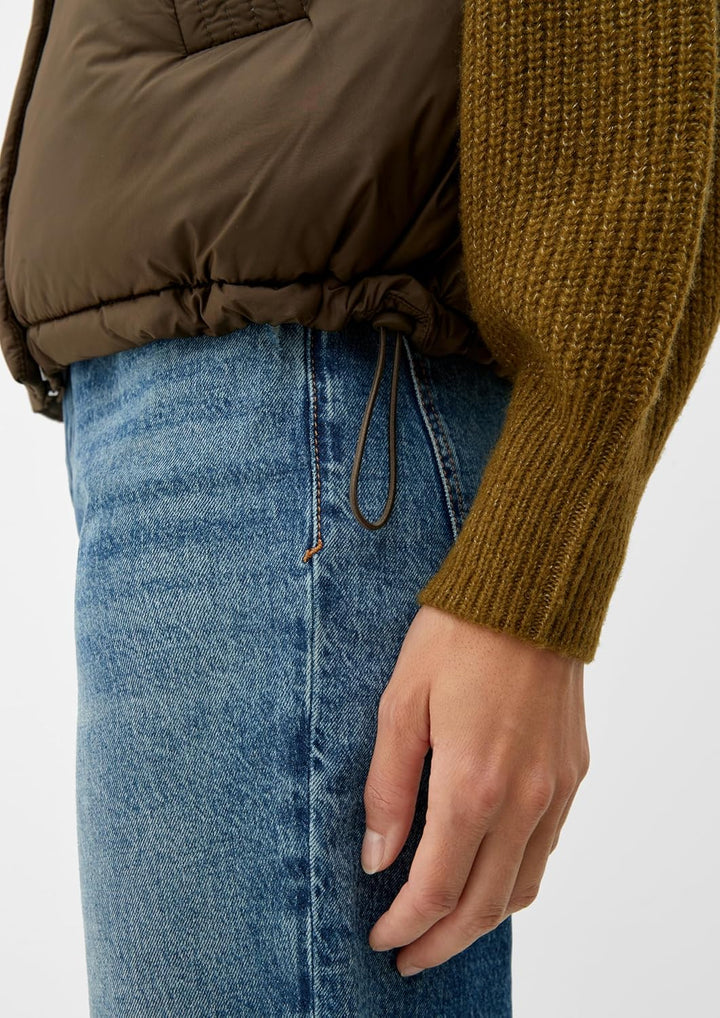 s.Oliver Steppweste mit Stehkragen, XL Khaki/Oliv