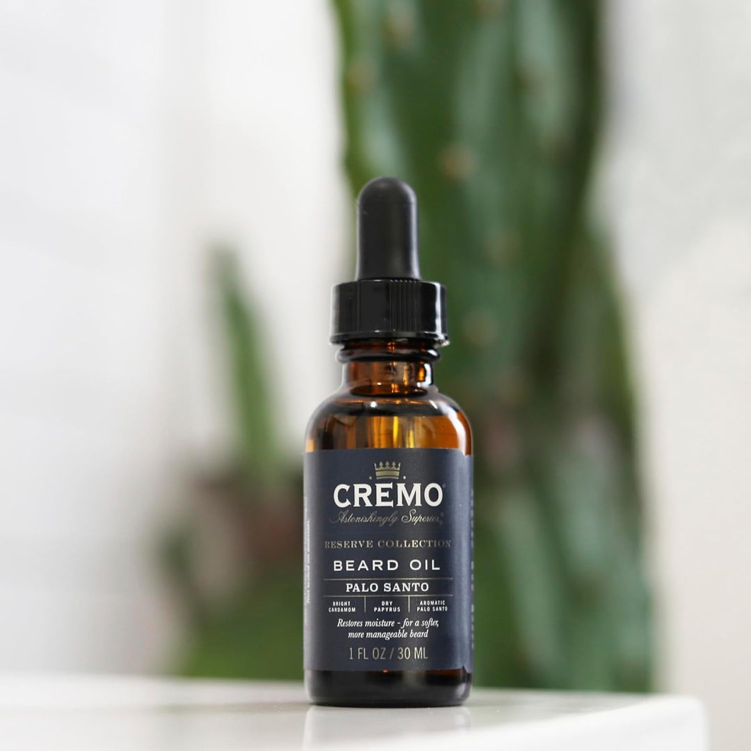 CREMO - Reserve Collection Palo Santo Bartöl Für Männer | Argan & Jojoba-Öle | 30ml Argan and Jojoba