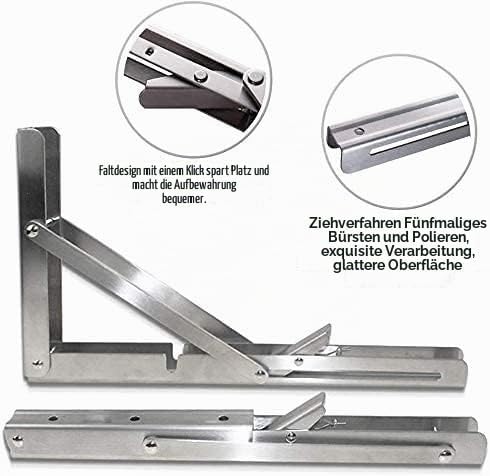 Professionelle Klappkonsole Schwerlast, Edelstahl Klappkonsolen Klappkonsole Tisch Klappregalhalteru