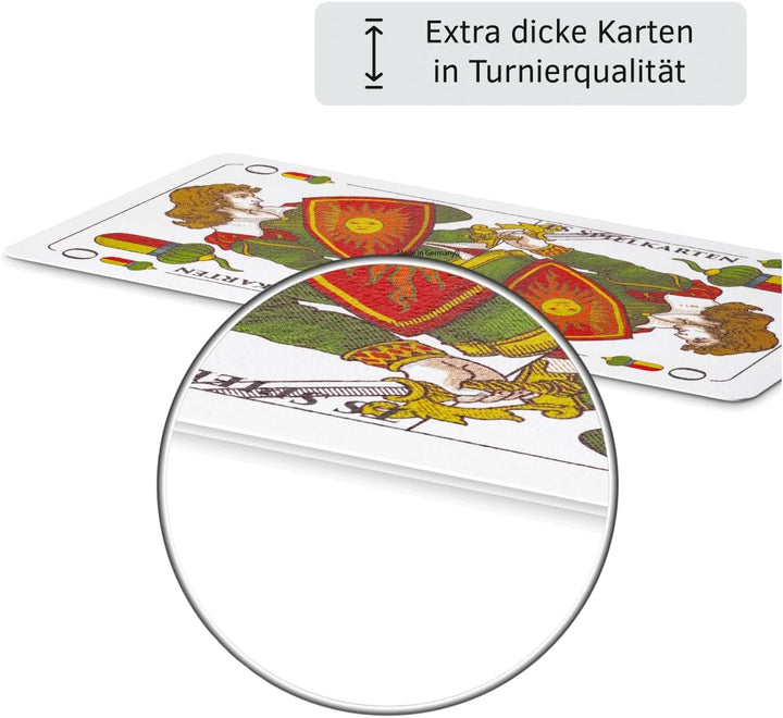 TS Spielkarten Schafkopf Karten Leinen bayrisch, abwischbar + langlebig, bayrisches Blatt Schafkopfk
