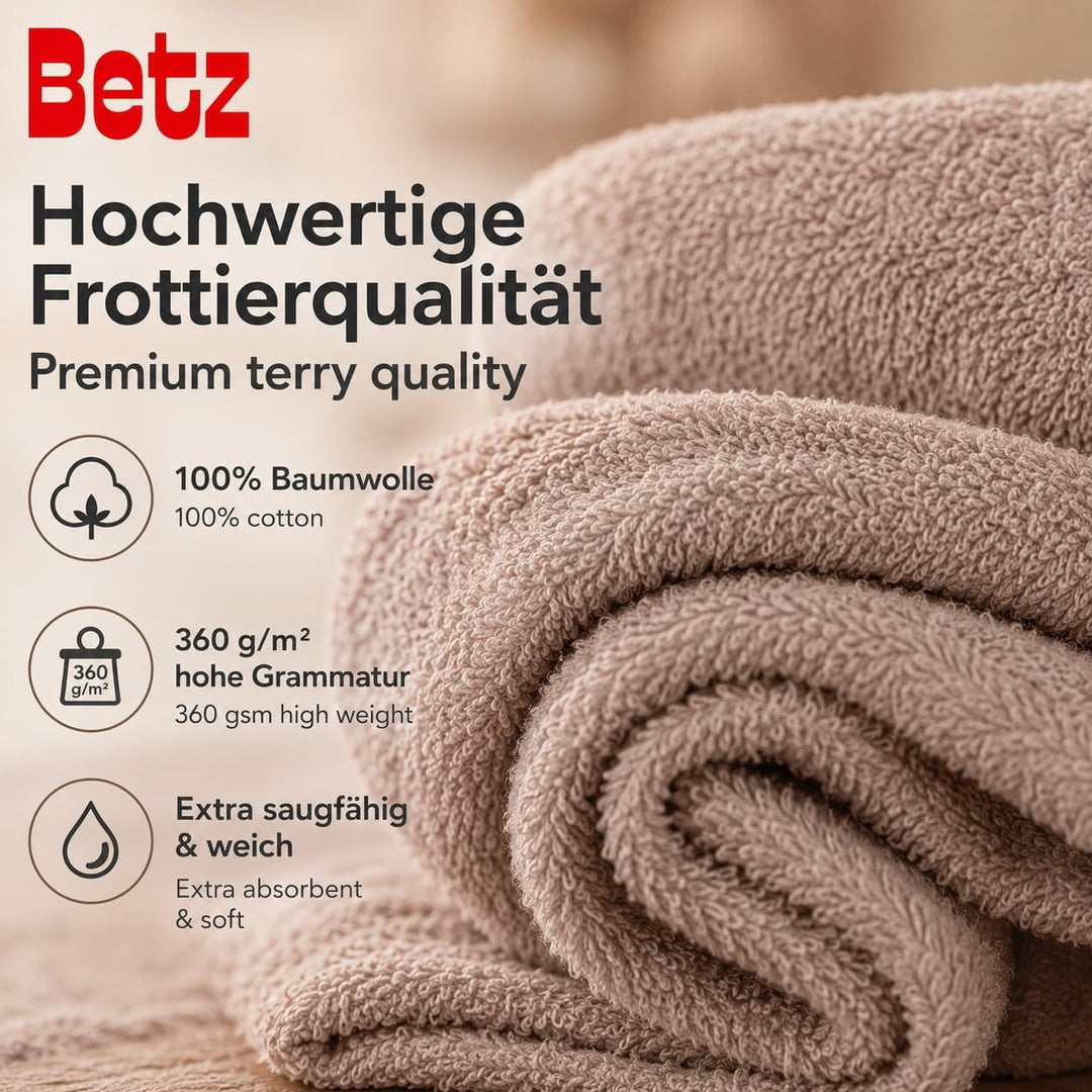 Betz 12 TLG. Handtuch Set Berlin 100% Baumwolle Liegetücher, Handtücher, Gästetücher, Seiftücher und