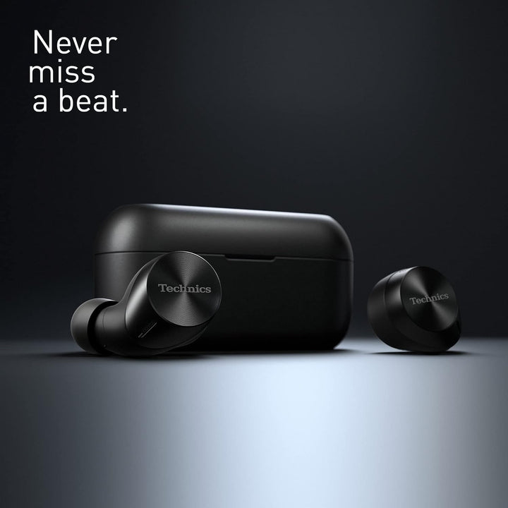 Technics EAH-AZ60M2EK kabellose Ohrhörer mit Noise Cancelling, Multipoint Bluetooth 3 Geräte, komfor