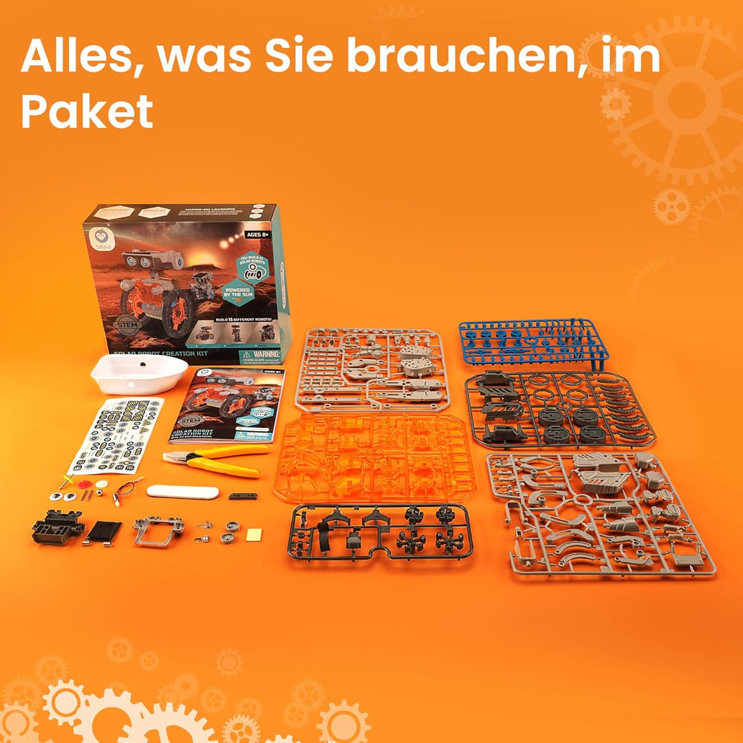 Sillbird 15-in-1 Solar Roboter Spielzeug ab 8 Jahre, Solar und batteriebetriebener Motor mit Doppela