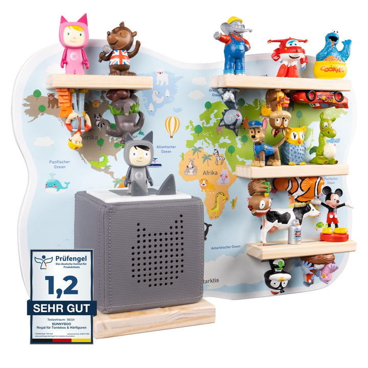 bunnyboo Toniebox Regal - für Toniebox und Figuren - ausreichend Platz für bis zu 32 Tonie Hörfigure
