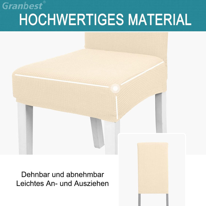 Granbest Premium Wasserdicht Esszimmer Stuhl Abdeckungen Satz Von 4, Stretch Hohen Zurück Stuhlhusse