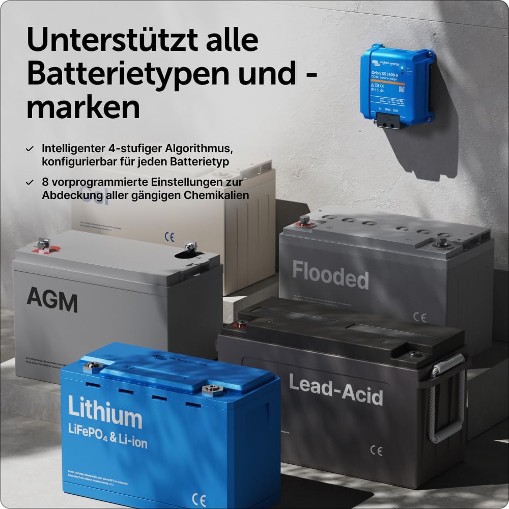 Victron Energy Orion XS 1400, 12/24-Volt 50 Amp DC-DC Ladegerät – 1400W Ausgangsleistung, 98,5% Effi