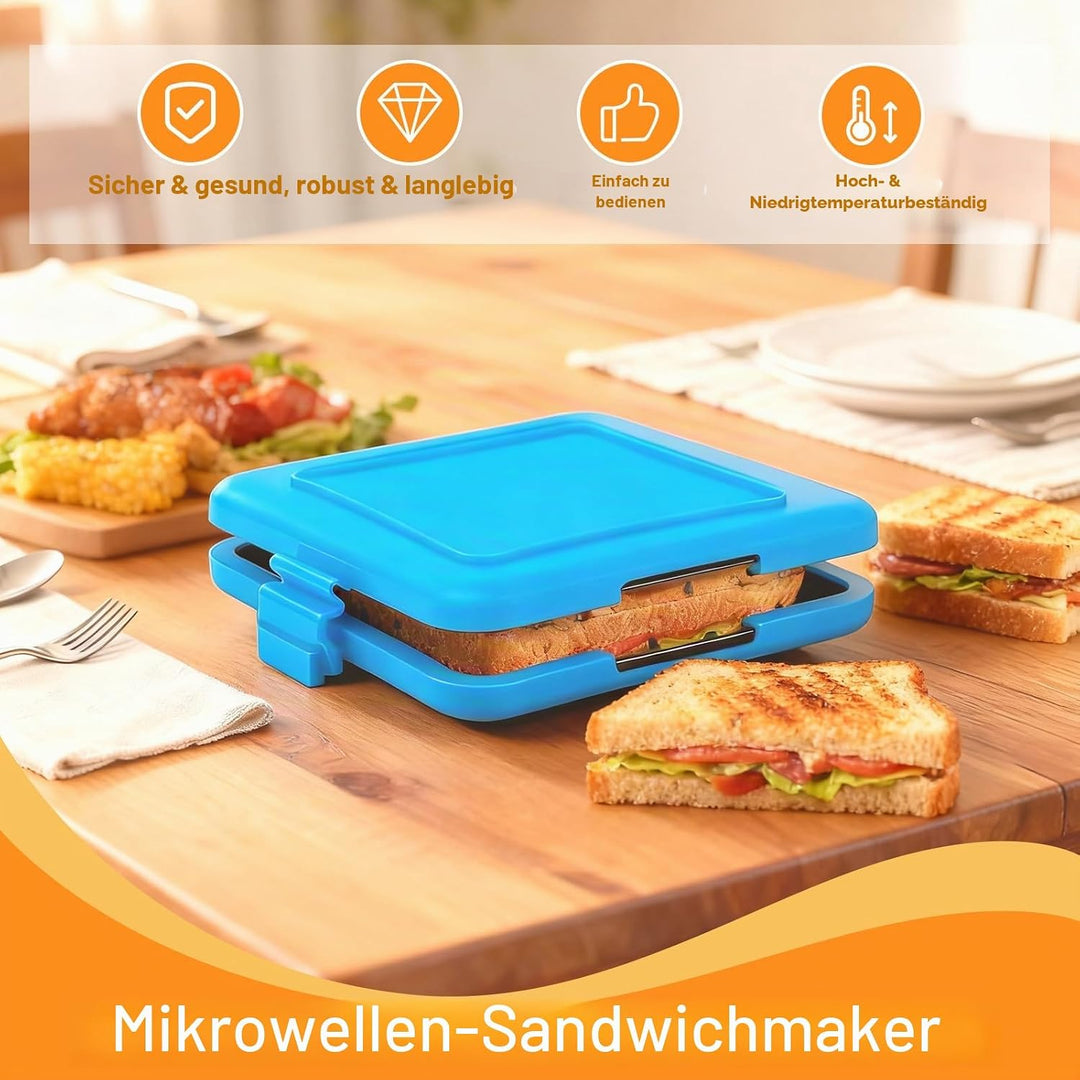 Microwave Toastie Maker Sandwichmaker, Mikrowellen Sandwich Toaster Sandwichtoaster, Geschirrspüler