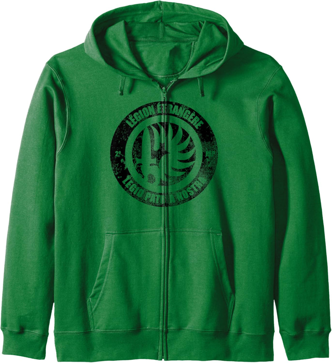 Französische Fremd-Legion Fallschirmjäger-T-Shirt – 2 Rep (gedämpft) Kapuzenjacke