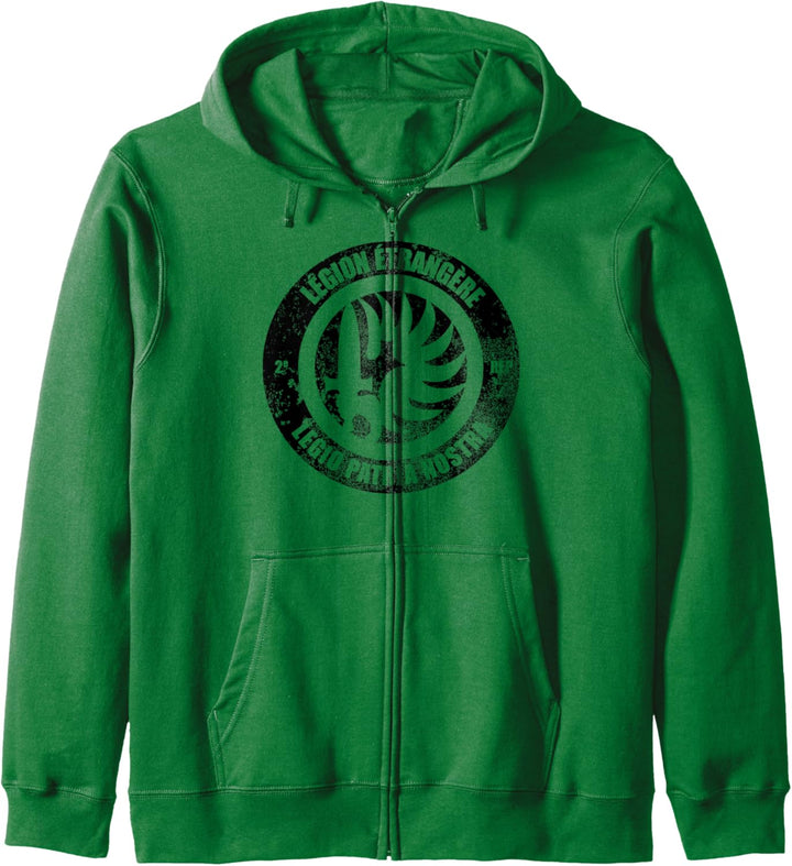 Französische Fremd-Legion Fallschirmjäger-T-Shirt – 2 Rep (gedämpft) Kapuzenjacke