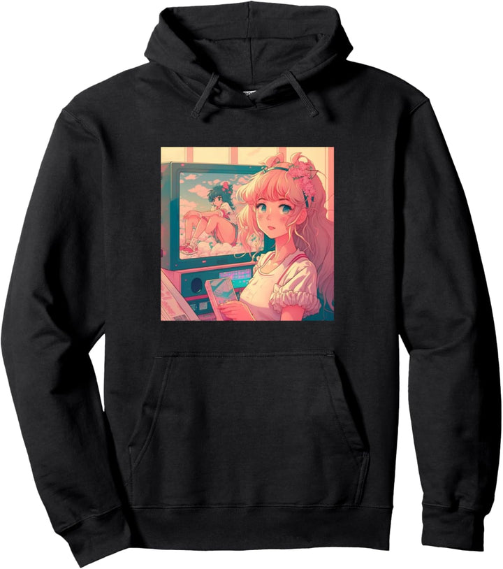 Japanese Manga Girl Pullover Hoodie