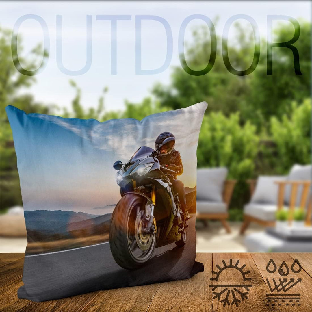 VOID Motorrad Tour Kissenbezug Kissenhülle Sofakissen Kissen Deko Outdoor-Kissen Dekokissen, Kissen