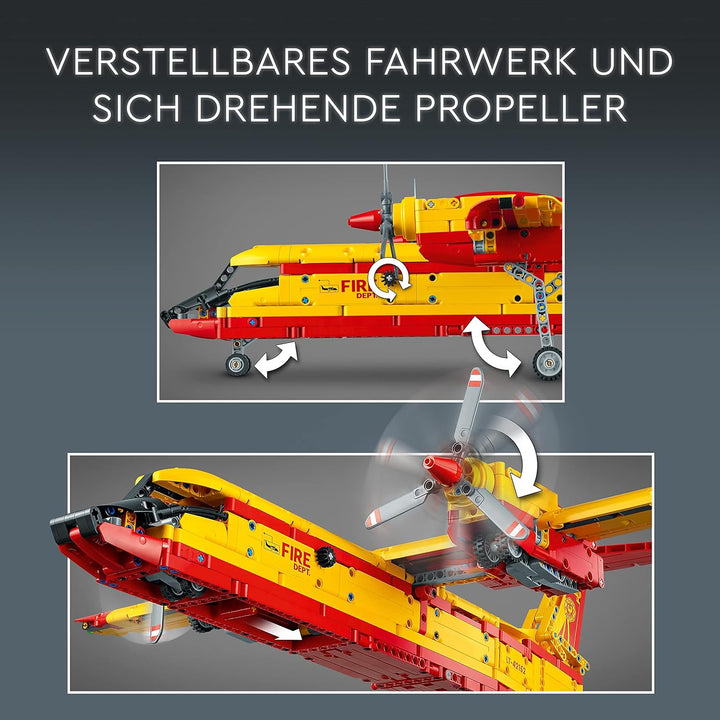 LEGO 42152 Technic Löschflugzeug Feuerwehr-Flugzeug-Spielzeug als Geschenk-Idee für Kinder ab 10 Jah