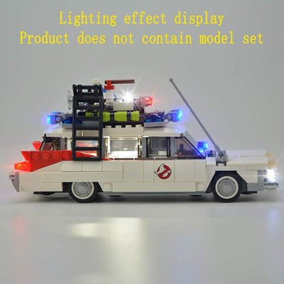 GEAMENT Blöcke Licht-Set für Ghostbusters ecto 1 - USB Beleuchtungsset Kompatibel mit Lego 21108 Aut