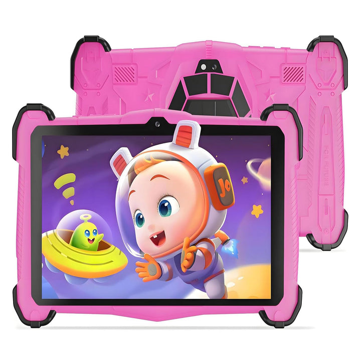 Kinder Tablet 7 Zoll Android 15, Tablet Kinder Sturzschutzgehäuse mit 10GB RAM + 64GB ROM (TF 1TB),