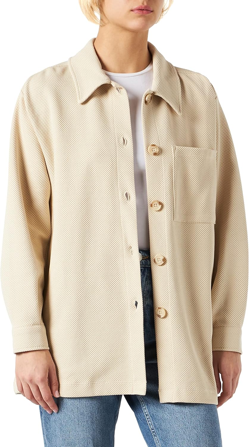 Noppies Damen Jacket Long Sleeve Kenyon Jacke 34 Oatmeal - P807, 34 Oatmeal - P807