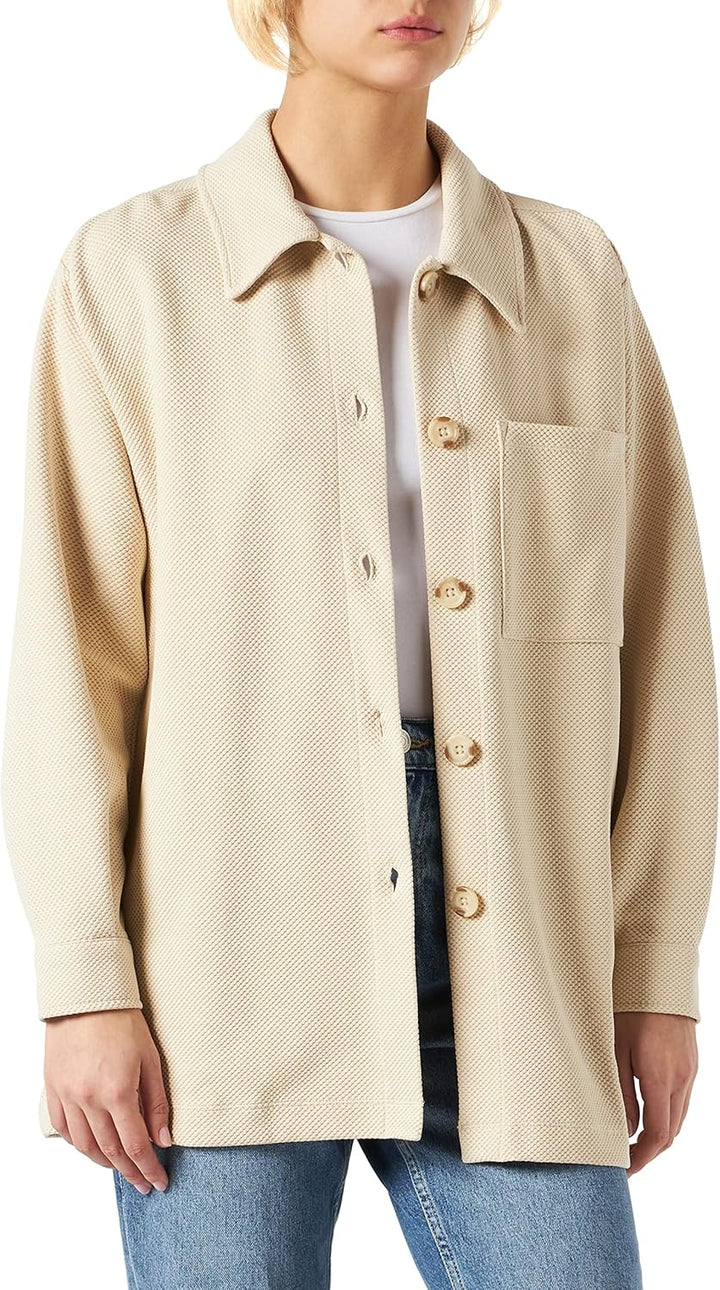 Noppies Damen Jacket Long Sleeve Kenyon Jacke 34 Oatmeal - P807, 34 Oatmeal - P807