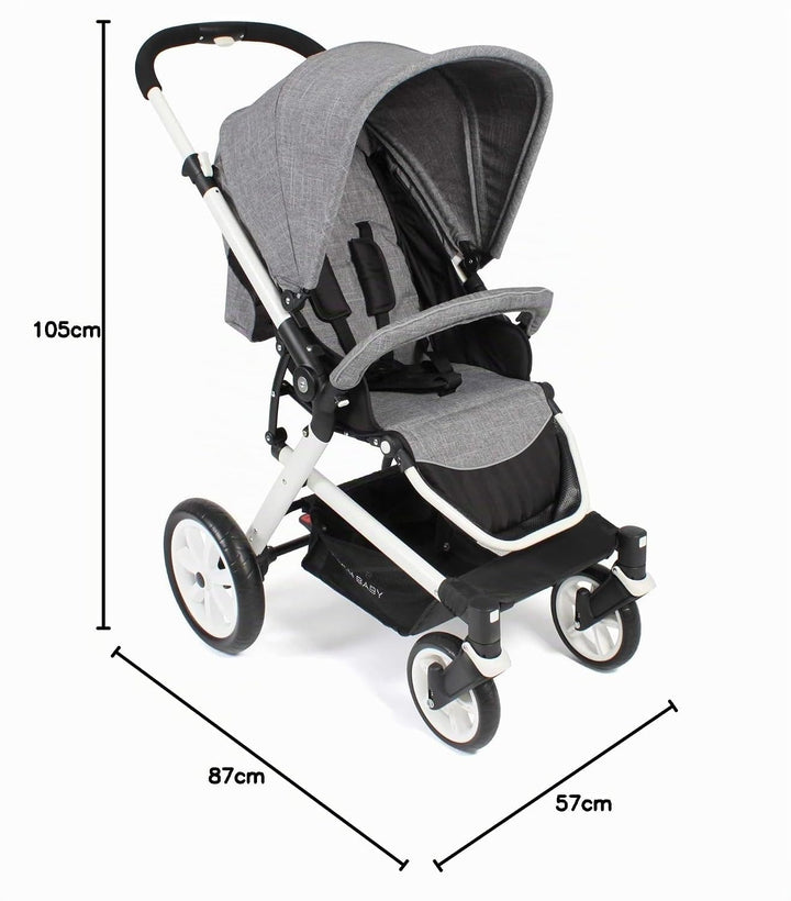 CHIC 4 BABY 157 32 Sportwagen Boomer, Buggy, Kinder-Sportwagen, Melange grau grau 1 Stück（1 er Pack）