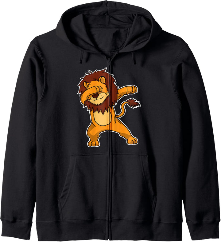 Lustiges Dabbing Löwen Geschenk Kinder Dab Dance Kapuzenjacke