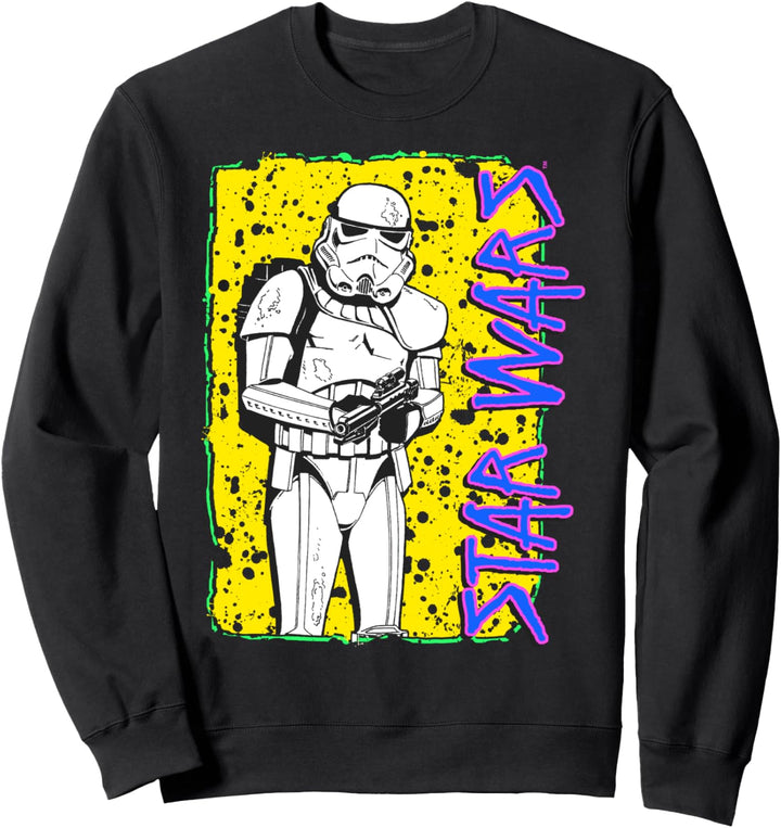 Star Wars Trooper Splatter Paint Neon Text Poster Sweatshirt