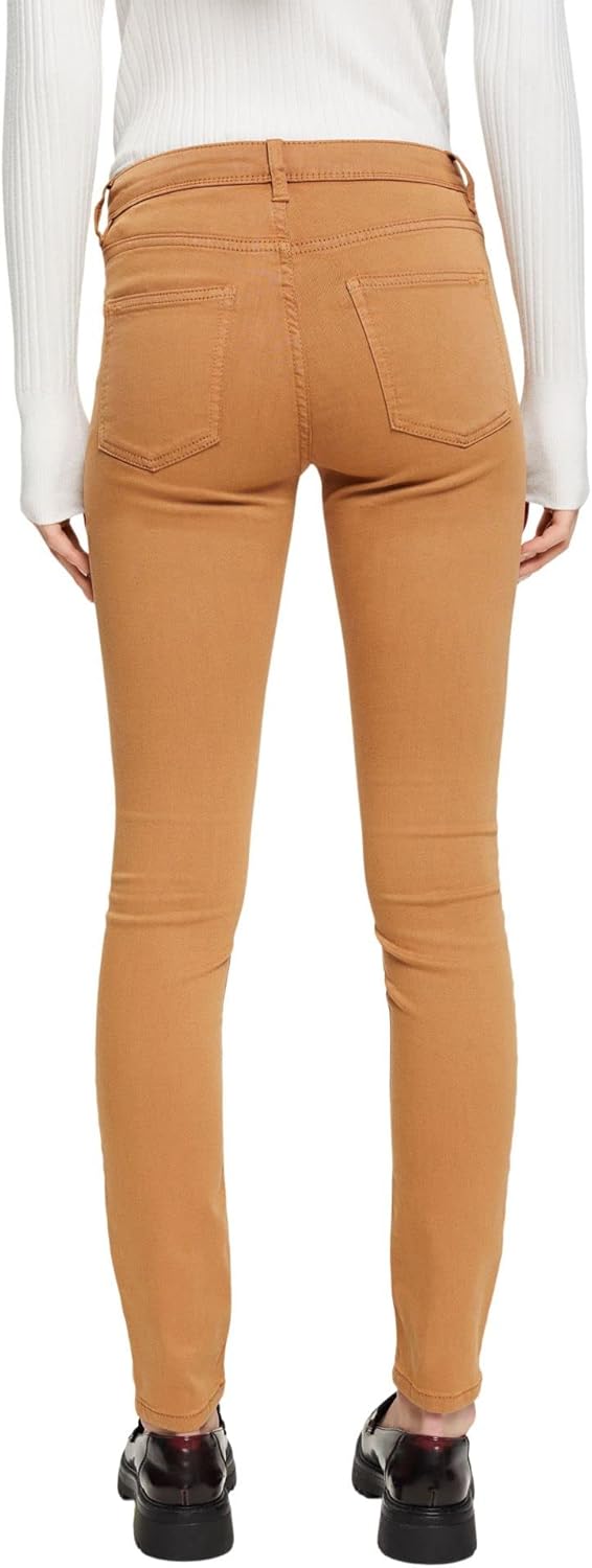 edc by Esprit Stretchige Slim-Fit-Hose mit mittelhohem Bund 26W / 32L 260/Light Taupe, 26W / 32L 260