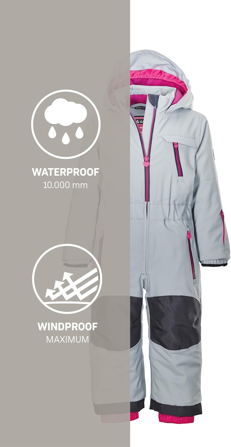 Killtec Jungen Skioverall/Schneehose mit Kapuze Gauror Jr 116 hell stahlblau, 116 hell stahlblau