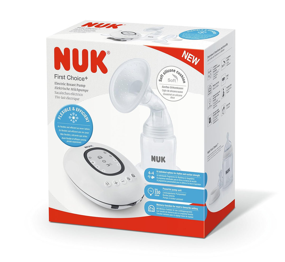 NUK First Choice+ elektrische Milchpumpe, LED-Display und Memory Funktion, inkl. Muttermilchbehälter