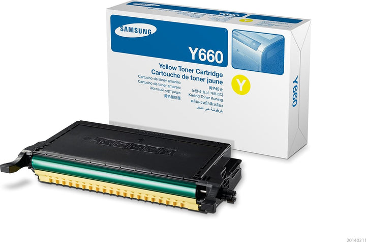 Samsung CLP-Y660B/ELS Original Toner (Hohe Reichweite, Kompatibel mit: CLP-610/CLP-660/CLX-6200/6210