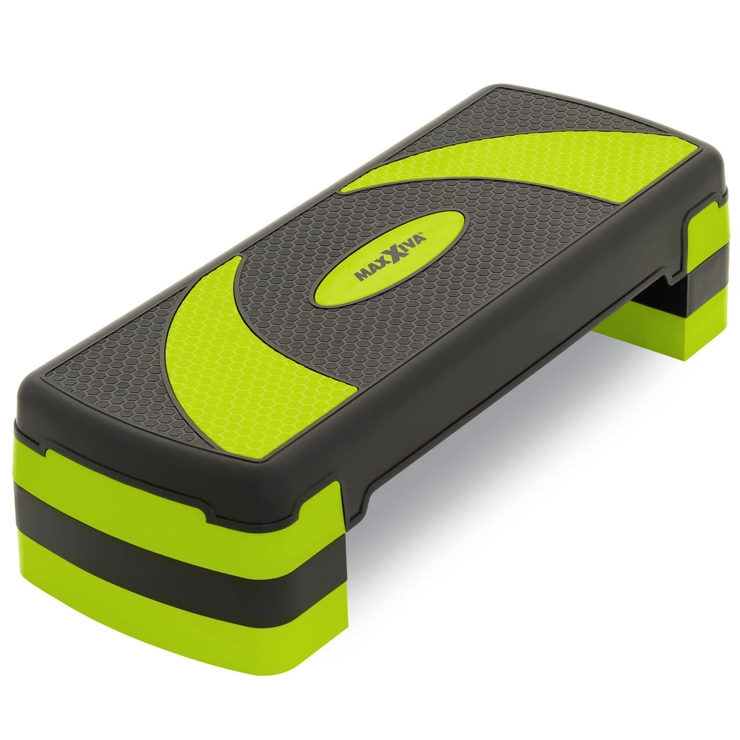 MAXXIVA® Stepper Aerobic-Fitness-Steppbrett 80 x 30,5// 67 x 27 x 10/15/20 cm höhenverstellbar Homet