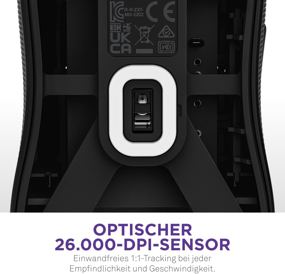 NZXT Lift 2 Symm | Leichte symmetrische kabelgebundene Gaming-Maus | Leichte 58-g-Konstruktion | 8K-