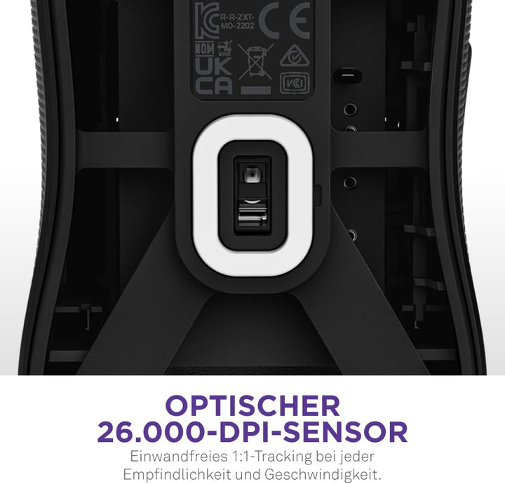 NZXT Lift 2 Symm | Leichte symmetrische kabelgebundene Gaming-Maus | Leichte 58-g-Konstruktion | 8K-