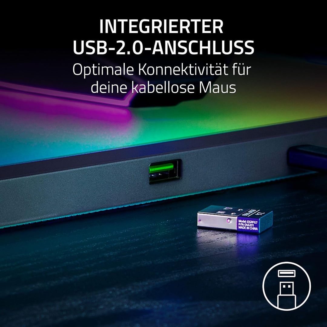 Razer Firefly V2 Pro - RGB-hintergrundbeleuchtete Gaming-Mausmatte - integrierter USB-Anschluss (15-