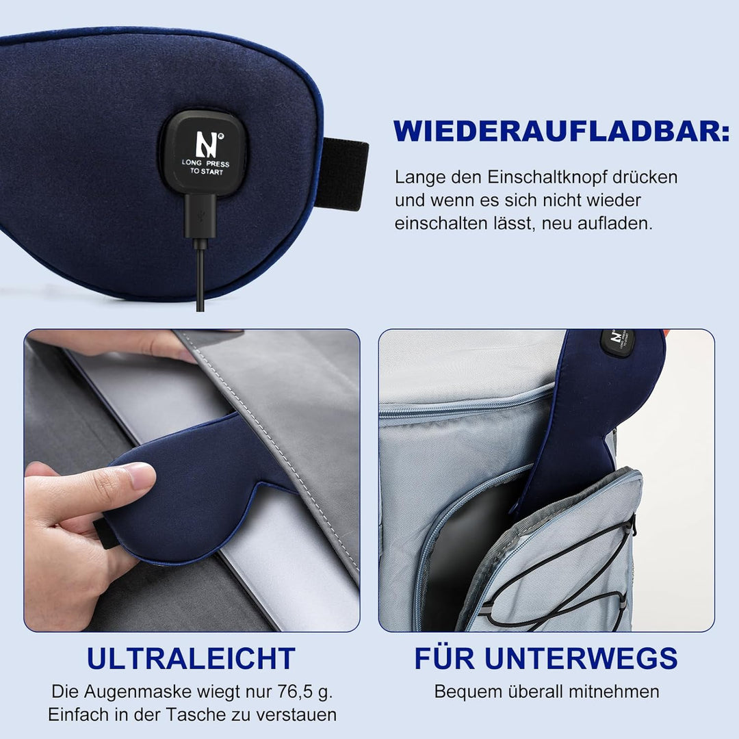 AROMA SEASON Wärmebrille mit Akku ohne Kabel zur Linderung von trockenen Augen, Gerstenkorn, Blephar