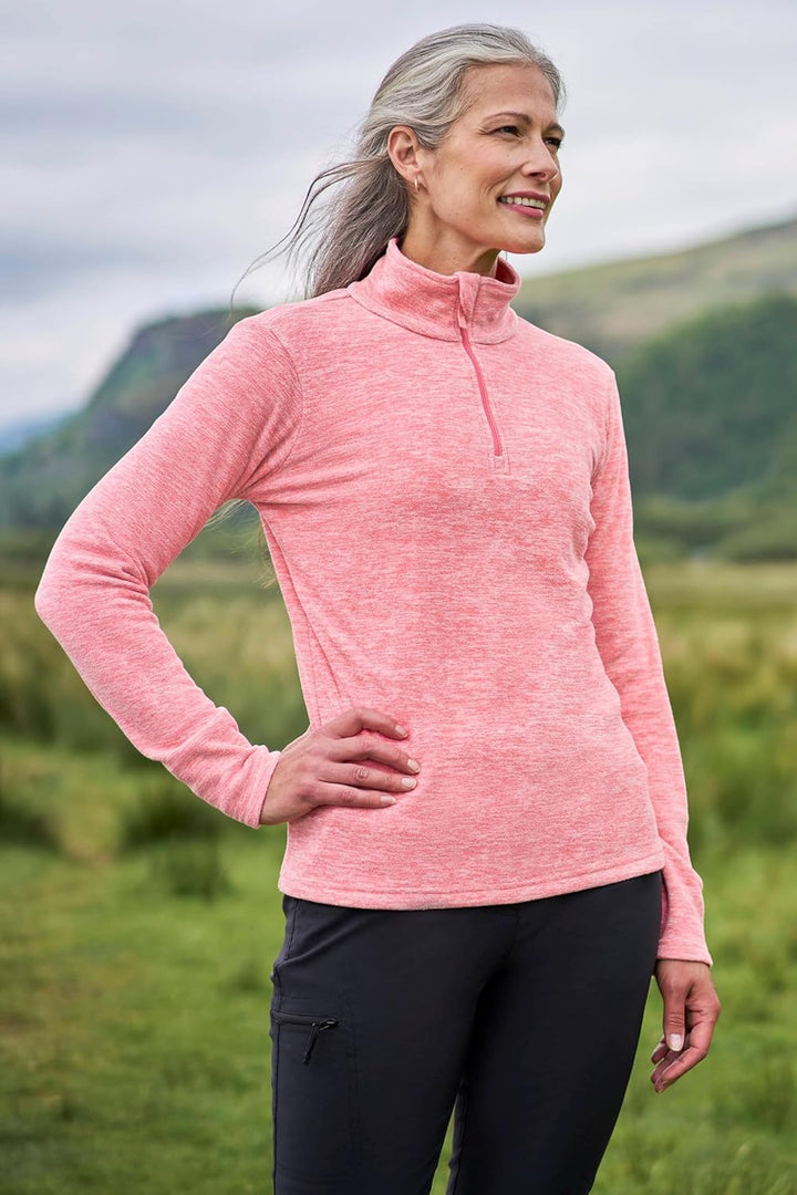 Mountain Warehouse Snowdon Melange Fleece-Pullover Damen - dünner Warmer Winter-Pullover aus Fleece