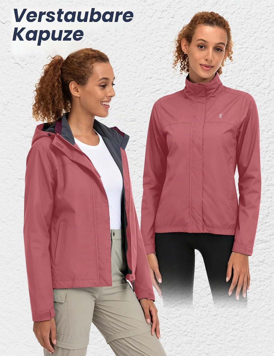 Little Donkey Andy Damen wasserdichte Regenjacke Leichte atmungsaktivem Regenjacke für Outdoor-Windb