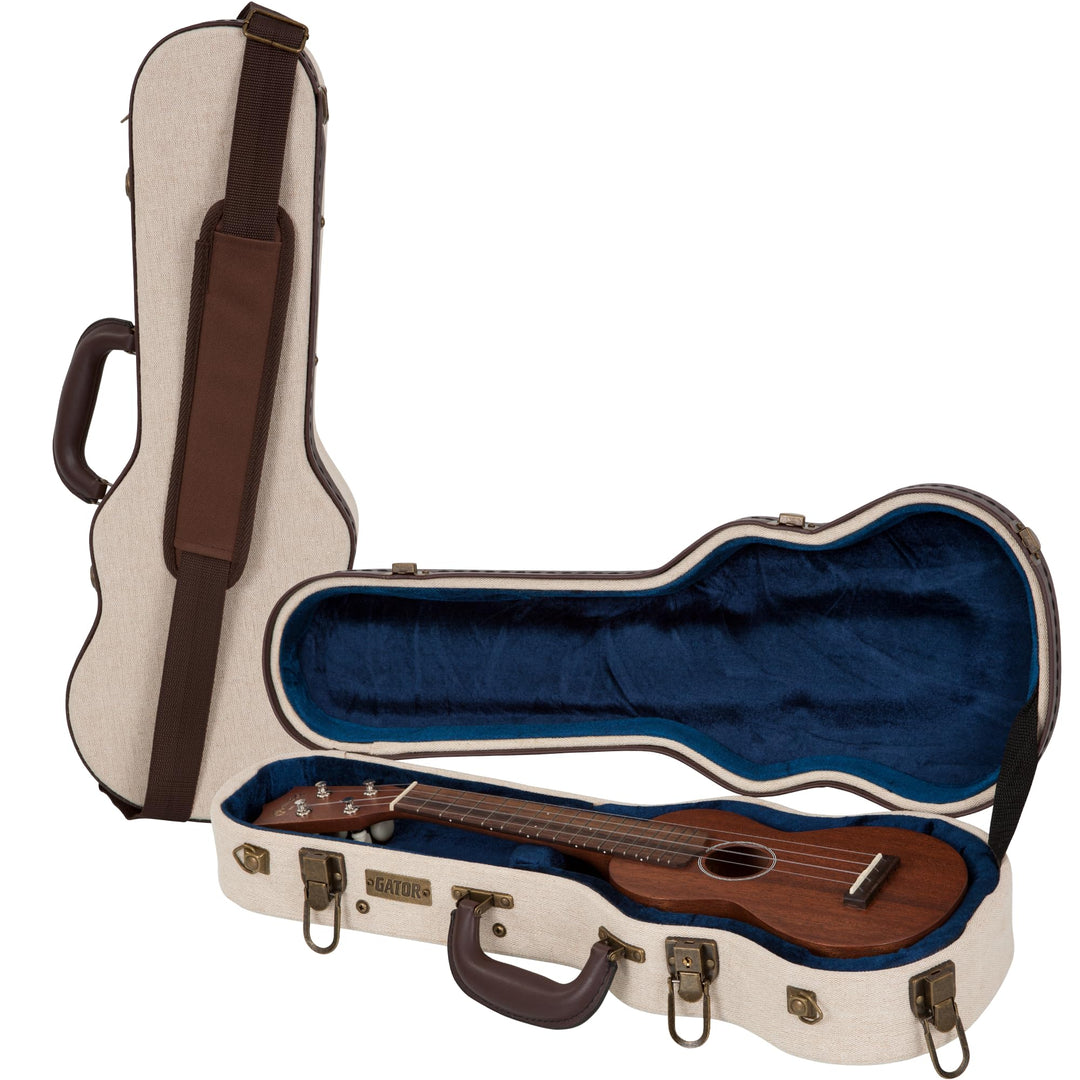 GATOR-Fälle GW-JM-UKE-SOP-Fall für Sopran-Ukulele Beige Sopran-Ukulele, Beige Sopran-Ukulele